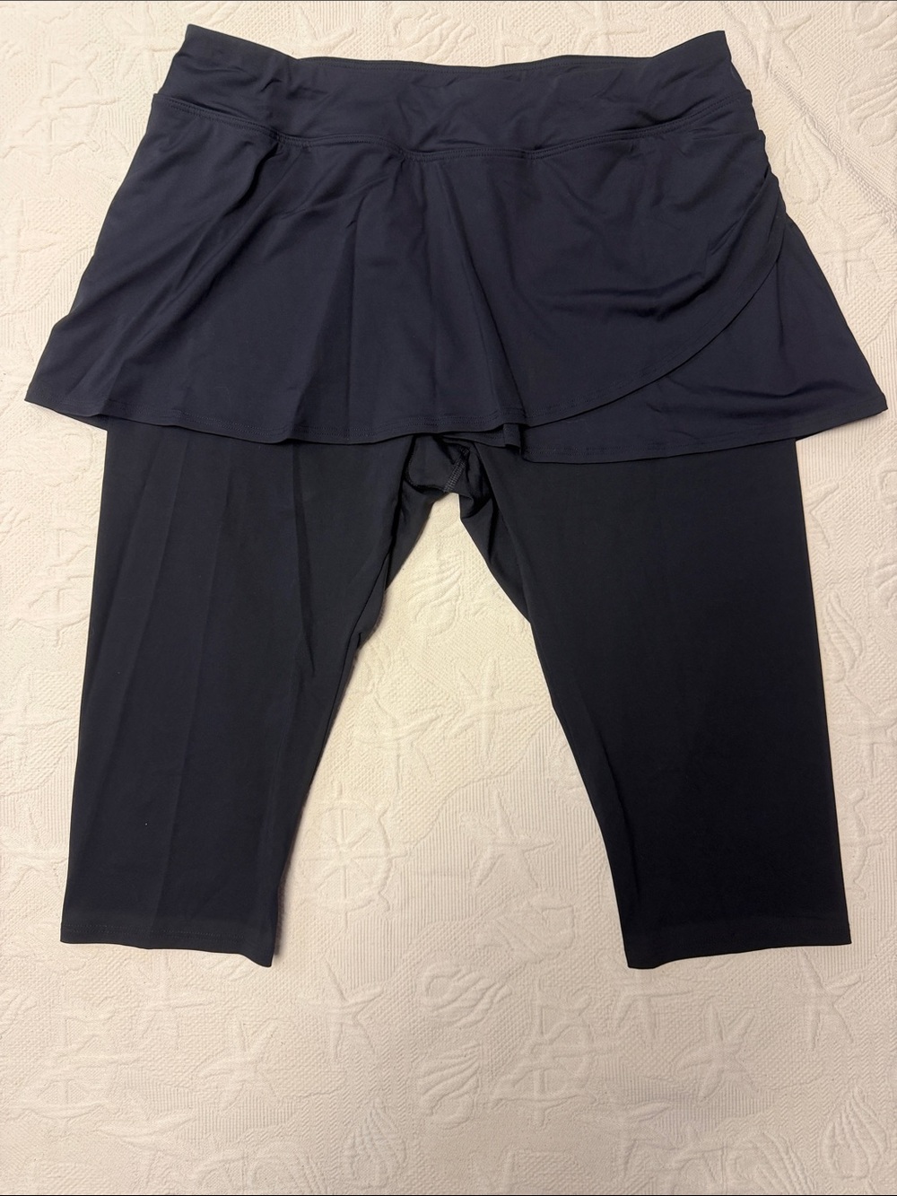 Lands End Black skirted swim Leggings XL/P
